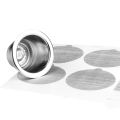 3 Pack Reusable Nespresso Capsules with 100 Foil Lids- Stainless Steel Refillable Coffee Pods for Nespresso Machines. 