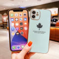 Infinix Zero X Zero X Pro X6810 X6811 X6811B Maple Leaf Square Edge Pattern Casing Plated Phone Shell Luxury Plating Soft Phone Case. 