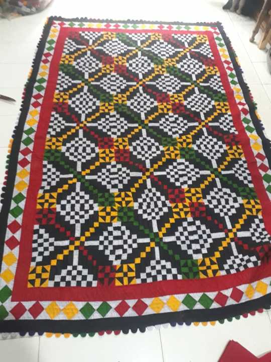 Traditional Sindhi Rilli - Bedsheet - Multicolor - New Design