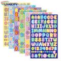 Iridescent Letter Stickers Colorful Self-adhesive Letter Stickers for Scrapbooking Diy Crafts Iridescent Vinyl Alphabet Numbers Perfect for Journals Water Bottles 6 Sheets Set Colorful Alphabet. 