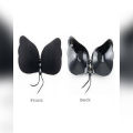 Self Adhesive Push Up Strapless BraBlack Silicone Bra For Women. 