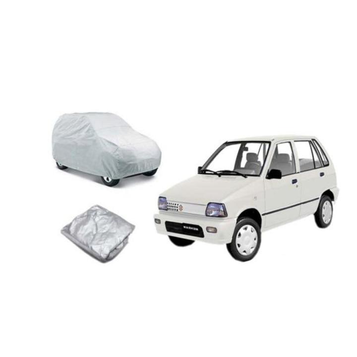 Dust and Waterproof Car Cover Silver for Suzuki Mehran