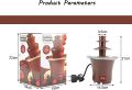 Chocolate Fondue Fountain, 3 Tiers Mini Electric Chocoalte Melting Machine Chocolate Fountain. 