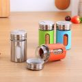 2 Pcs Glass Storage Salt and Pepper Shakers/Herb and Spice Container Shaker Seasoning Bottle/Glass Spice Containers Bottles Jars. 