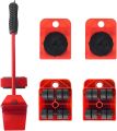 5 in 1 Furniture Moving Tool Heavy Object Mover Furniture Transport Lifter & Furniture Slides Moving House Cabinet Sofa Bed Desk 4 Wheeled Mover Roller 1 Wheel Bar Hand Tools Set (5 in 1) Heavy Furniture Move Tool. 