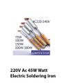 220V Ac 45W 75w 100w 150w 200w 300w Wood Iron  Watt Electric Soldering Iron Wood Handle Iron 75w 100w 150w 200w 300w Wood Irdon. 