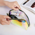 HAN Holographic Cosmetic Bag Transparent Makeup Case Pouch Toiletry Travel Organizer. 