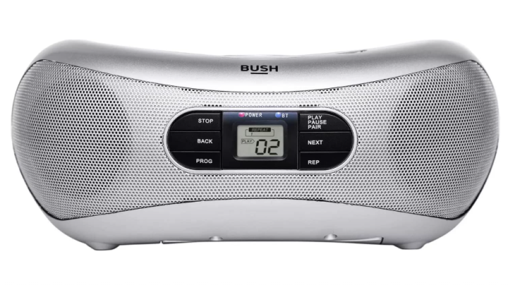 Bush Electronics Make Bush Bluetooth Boombox - Silver **Exclusively on Sunday Electronics** B ...