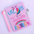 Cute Unicorn diary with Gel Pen with Packing stationery school Gift. 