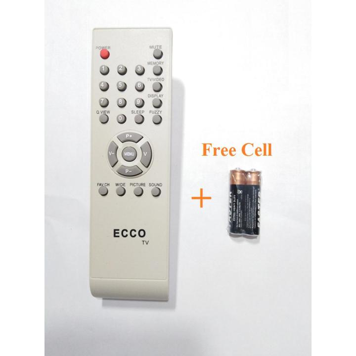 COMPATIBAL ECCO TV Remote+Free Cell