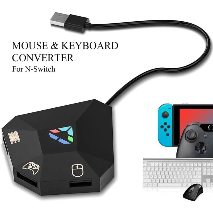 Keyboard And Mouse Adapter For Nintendo Switch,NS Wired Usb Connection Keyboard Mouse For For PS4, Xone, PS3, X360 Accessories