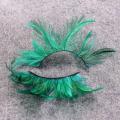 Dramatic Eyelash Extension Feather Eyelashes Extra Long Feather False Lashes Green Masquerade. 