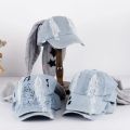 Jeans MinJi Haerin OMG Stage Long Rabbit Ear Hat Style Denim Blue Baseball Cap Fashion Hip-Pop Cap Couple Birthday Gifts. 