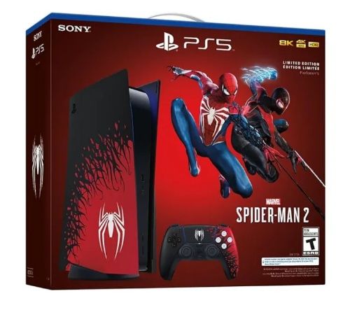 Sony PS5 Disc Marvel Spider Man 2 Limited Edition - Playstation 5 Game Console - 825 GB