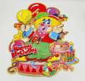 Happy Birthday 3D Wall Decoration Sticker - 17 Inch By 13 Inch - 3D Stickers - Multi Colors. 