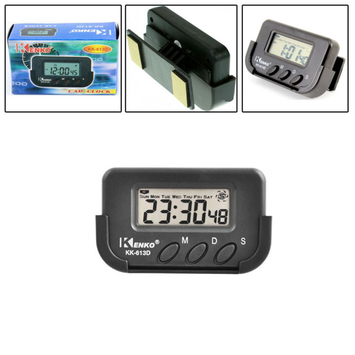 Mini Digital Table Clock Desk Car Calendar Watch with Alarm and Stop Watch