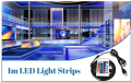 LED Strip Lights, 2Meters  Dimmable LED Light Strips Multi Color Changing with Remote Control TV Backgrounds Light 5V USB Backlight Kit for Kitchen Bedroom Waterproof 90 LED Light Strip (2 meters, RGB). 