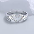 Romantic Love Hand Heart Ring Creative Palm Love Gesture Finger Rings Lover Couple Engagement Wedding Party Jewelry Gifts. 