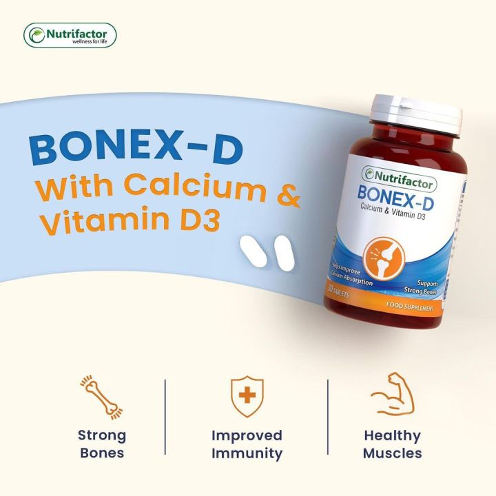 Bonex-D Calcium & Vitamin D3 (60s Tablets)