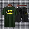 BATMAN printed Fabric T-Shirt & Short for Summer Elegant Suits Gym Track Suit T shirts shorts Casual Wear for Men/Girls/Women. 