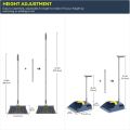 Broom with Dustpan Set for Home | Long Handle Dust Pan and Broom Combo for Indoor Outdoor Heavy Duty Broom Dustpan Set. 