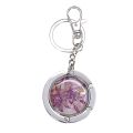 Keychain / Folding handbag hook bag hook door table Zinc alloy hook lily purple. 