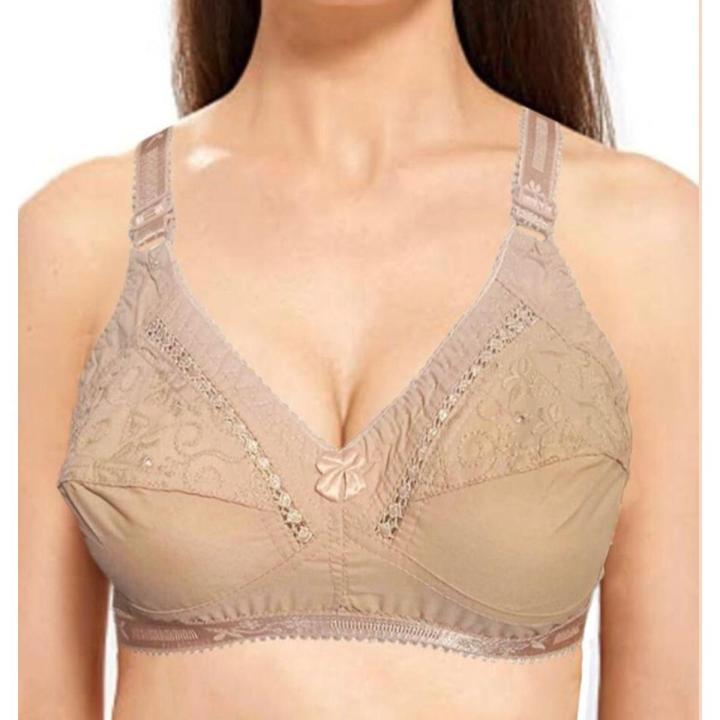 Ladies banyan soft stuf half chicken cup bra special desighn strips