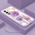 [Free Strap] VIVO V29 5G V29e V29Pro Stylish Dandelion Flower Phone Cover Liquid Silicon Case Shockproof Casing. 