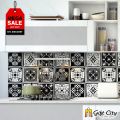 Gift City Presents Black and White Multi Pattern Design Wall Decorative Self Adhesive Tile Stickers Multiple Quantity - 12x12 cm for Bathroom Kitchen Wallpaper Decoration - Gift City. 