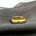 Gold-plated Round plain Challa ring. 