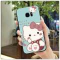 For Samsung Galaxy S7 edge Back Cover Case Fashion Cartoon cat Square Frame Shockproof Camera Lens Protector Phone Cases. 