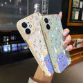 chenyyka For Samsung A30s Case Plating Side Edge Square New Design Cartoon Monster Phone Cases Pattern Silicone Casing Full Back Cover Camera Protect Shockproof Softcase. 