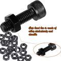 300 Pcs Nuts Bolts Set Hex Bolts Nut and Washer Assortment Screws Bolts M3 Tool Kit with Plastic Box (Black). 