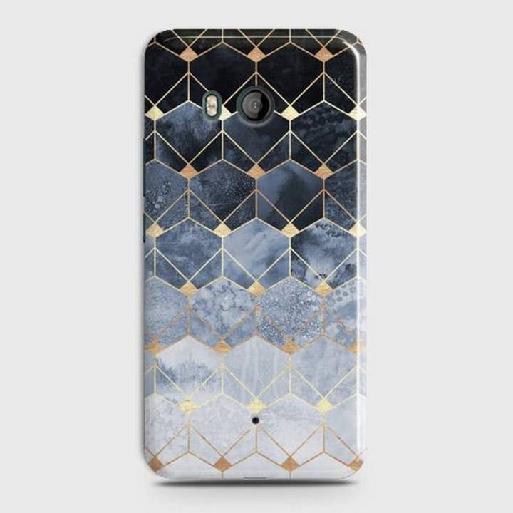 HTC U11 Cover Case Triangular layers Hard Cover- Design 18