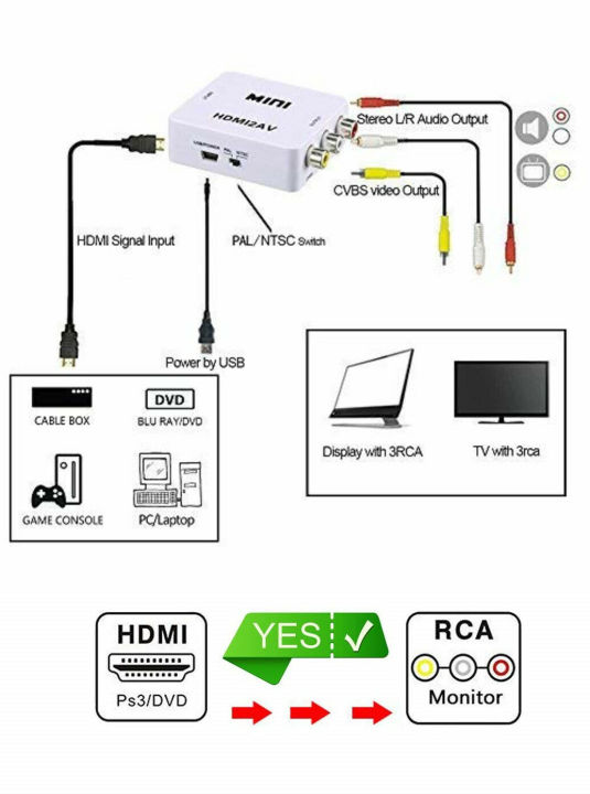 HDMI%20To%20AV%20Adapter%20Audio%20Video%20AV%20Converter%20Adapter%20Supporting%20PAL/NTSC%20with%20USB%20Charge%20Cable%20-%20White%20-%20Image%208