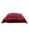 Printed Silk Cushion Cover  -  Cp-026 - Red & Black. 