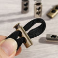 10 pcs Double Hole Metal Stopper Apparel Sewing Accessories Metal Clamp Stopper Cord Lock Toggle Shoelace Sportswear Accessories. 