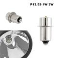 【Topnotch Store】P13.5S 3W Led Bulb Replace Ryobi ONE+ Flashlight P700 P703 P704 FL1800 Torch Bike Work Lights 6-24V Cold 6000K. 
