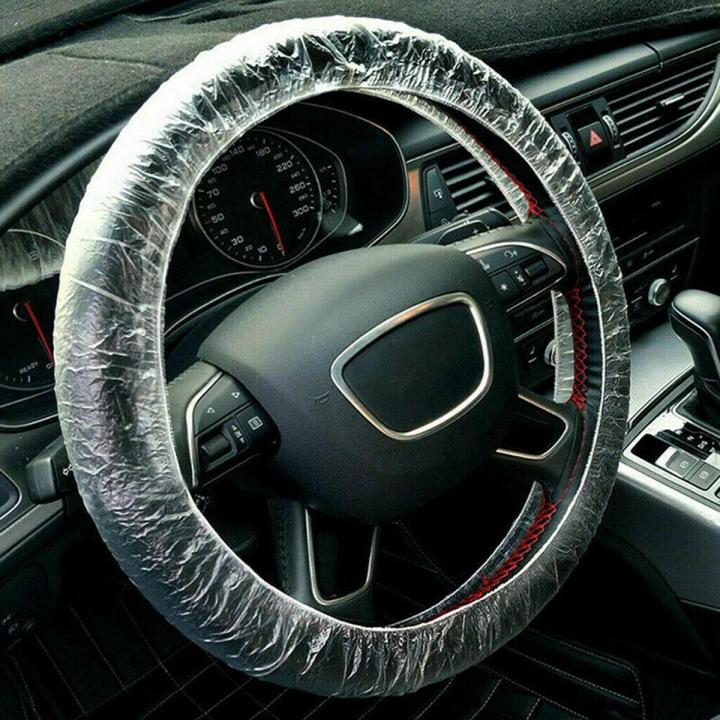 10Pcs/Set Car Disposable Steering Wheel Covers Clear Universal Steering Wheel Case Vehicle Plastic Steering Protector Supplies