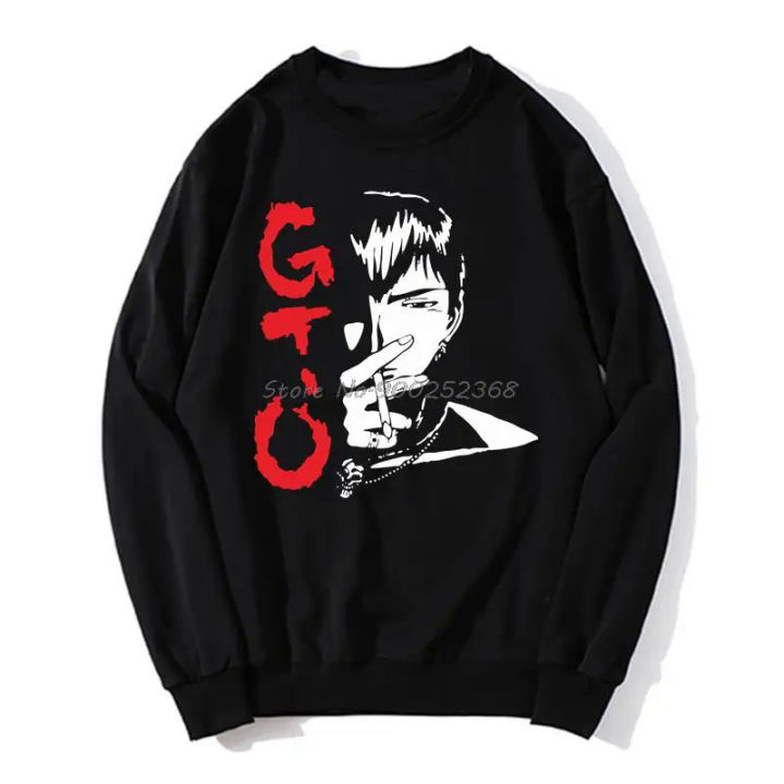 Funny Anime Great Teacher Onizuka GTO Manga Japan Eikichi Hoodie Unisex Men O-neck Fleece Sweater Sweatshirt Streetwear Harajuku