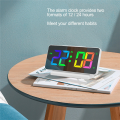 LED Digital Alarm Clock,Large Number,Bold Digit,Snooze,Adjustable Volume,Easy Operation,for Bedroom,Desk White. 