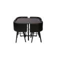 Space Saving Dining Table Full Black - 4 person. 