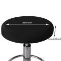 8 Pack Round Bar Stool Covers - Super Soft and Washable Elastic Stool Cushion Slipcover for Bar 12-14 Inch Chair-Black. 