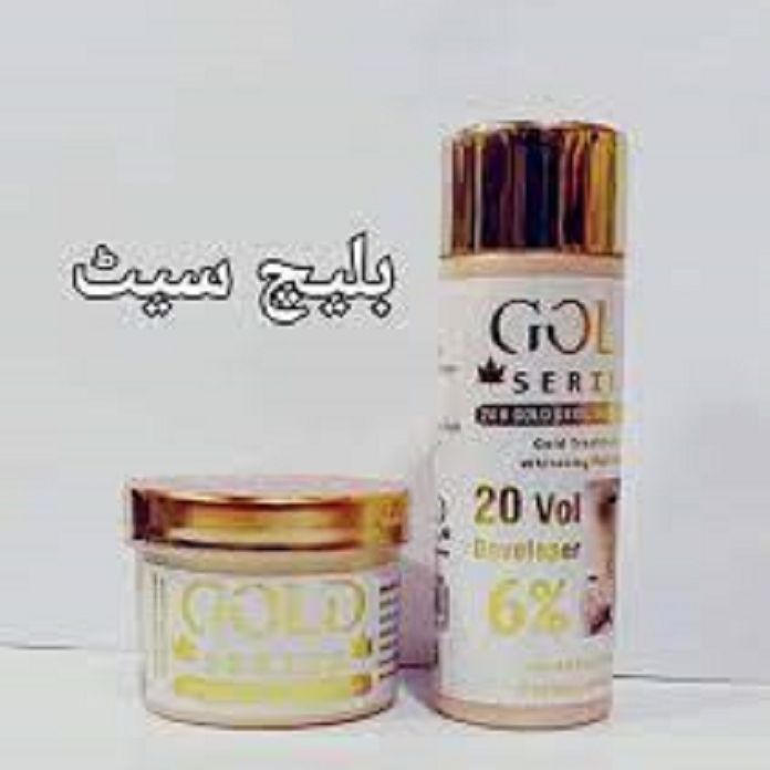 Professional Use Gold Series 24k Gold Oxidizing Emulsion and 24k Gold Bleach Powder