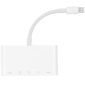 NK-1032 5 In 1 8 Pin to HDMI Multi-function Mobile Phone Converter Adapter White. 
