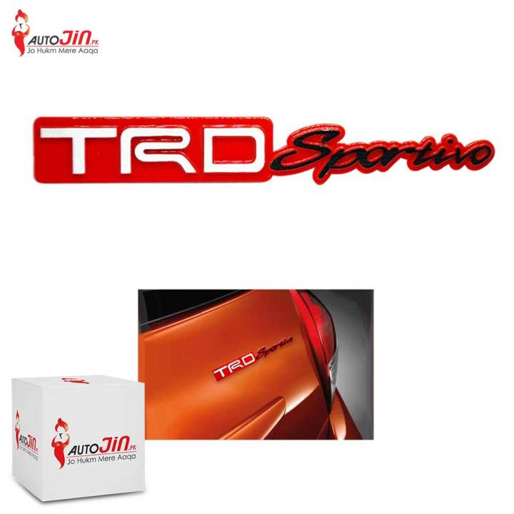 TRD Sportivo Metal Emblem Red - Car Sticker Emblem Badge