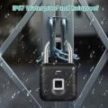 Tuya digital fingerprint lock, Bluetooth smart padlock, APP-controlled fingerprint lock, waterproof locker lock, keyless electronic lock, battery fingerprint padlock, outdoor digital fingerprint lock, anti-theft security padlock, fingerprint lock for gym. 