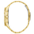 Guess King Gold Stainless Steel Gold Dial Quartz Watch for Gents - GW0497G2. 