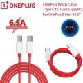 One Plus 65W 6.5A Type-C to Type-C Data Cable, Ultra Fast Charging Cable for One Plus 8 8T 9 9pro Nord series, C to C Warp Cable, C to C Dash Cable Original Warp 6.5A Fast Charging Cable For OnePlus Dual Type-C. 