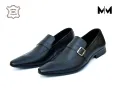 Pure Leather Handmade Shoes For Men - Color Black. 